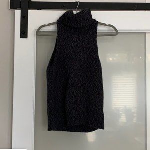 Madewell Marled Sleevless Turtleneck Sweater Top